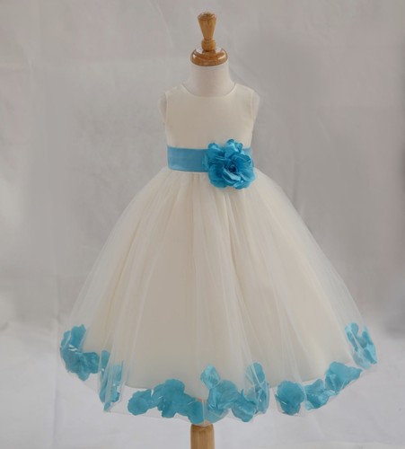 FREE SHIPPING FLOWER GIRL DRESS PAGEANT BIRTHDAY HOLIDAY CHRISTMAST PARTY BRIDAL - Picture 11 of 25
