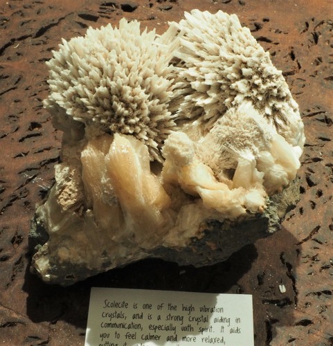 SCOLECITE with STILBITE Raw Natural Crystal Specimen Piece High Vibration 695g Y - Picture 11 of 11