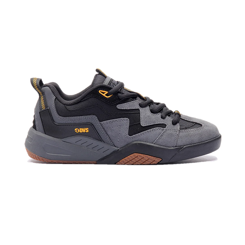 DVS F0000326024 - Men's Devious (Medium) Charcoal/Black/Golden Suede Skate Shoes - Picture 1 of 5