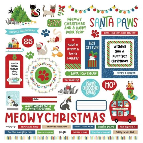 PhotoPlay - Santa Paws - Cat - 12x12" Sticker Sheet - PAW3465 - Picture 1 of 1