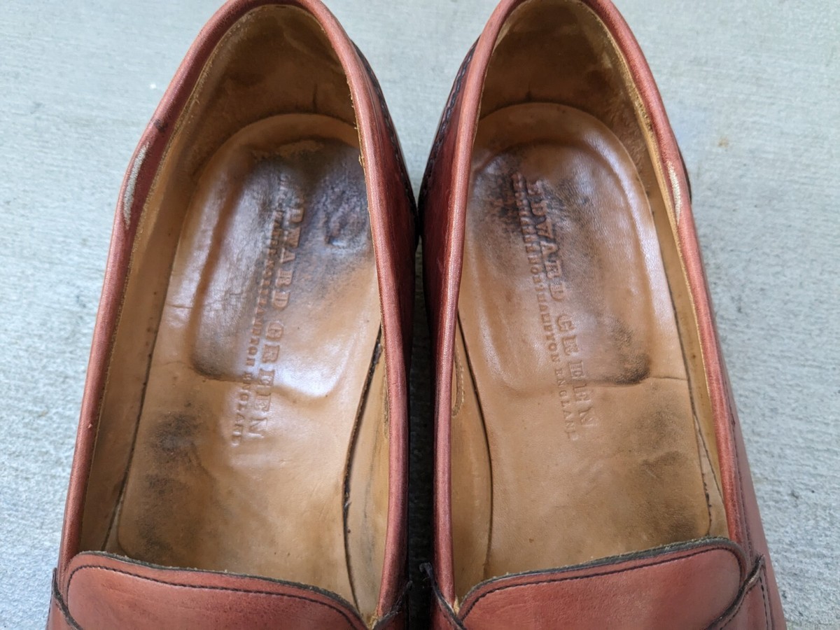 Edward Green Sloane Penny Loafers Brown Leather Slip On Shoes UK 9/9.5 US 10 D Dark oak Piccadilly | Men main image 2
