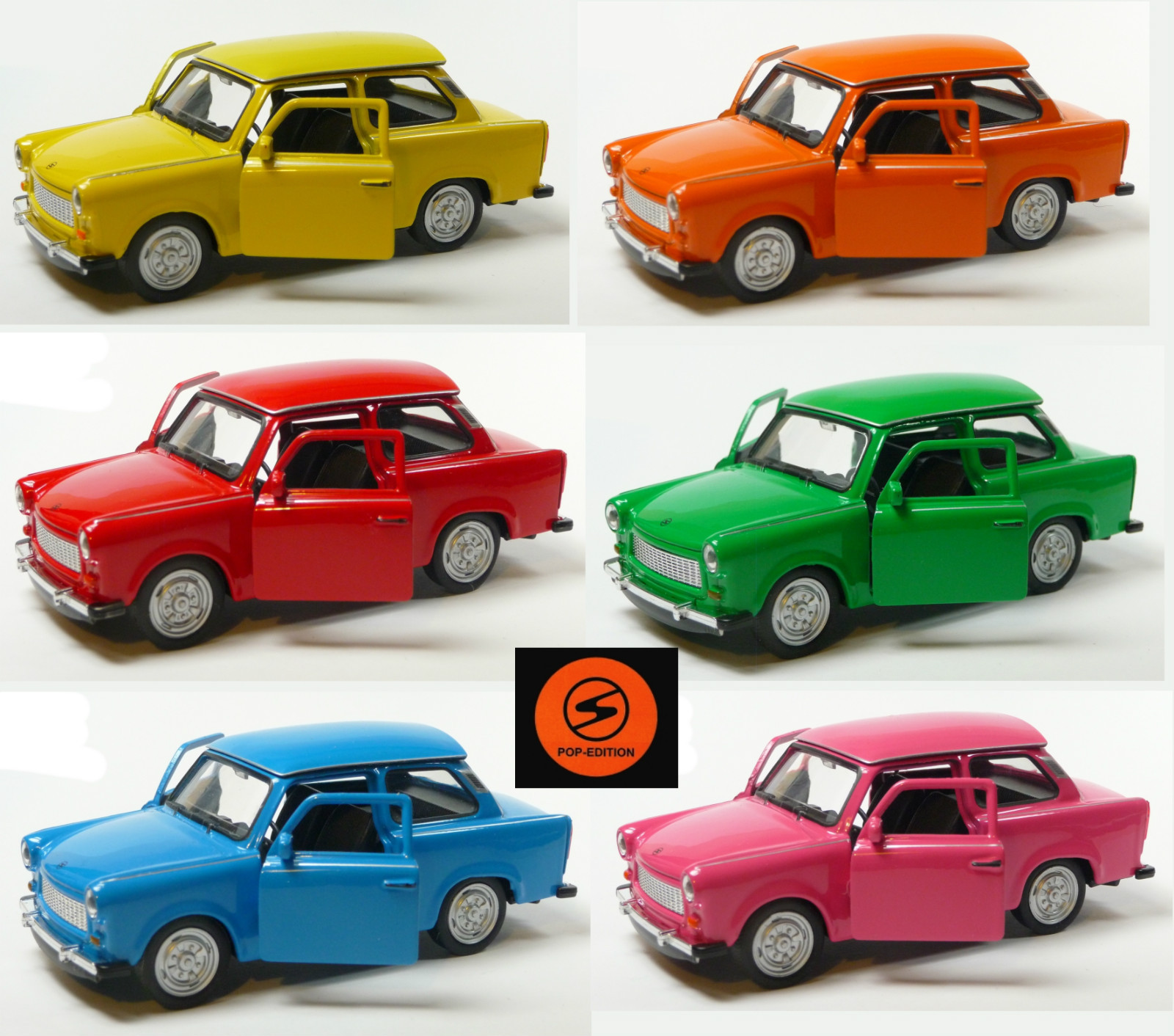 Trabant 601 Modellauto 11cm WELLY 50 Jahre Jubiläums-Edition Sonderfarbe grün