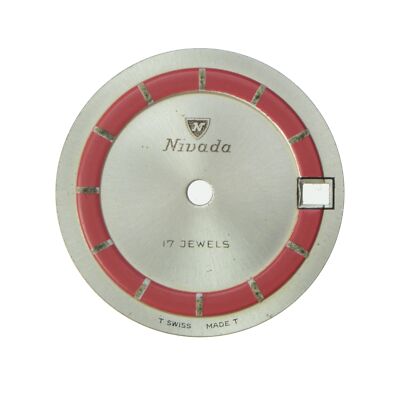 Original NIVADA Zifferblatt rund grau 21 mm