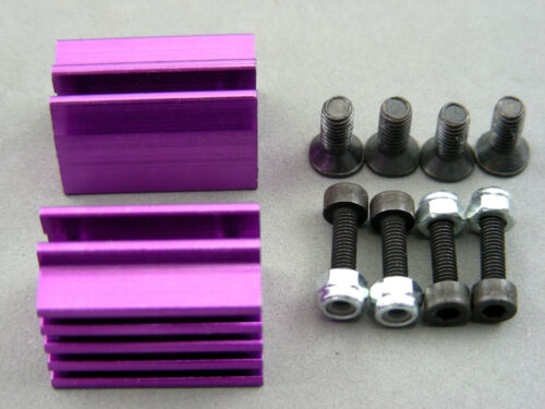 UNKNOWN 1/10 PURPLE Adjustable Finned Engine Mounts R40 MTX IMPULSE Yokomo NEW ! - Picture 5 of 11