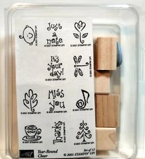 Stampin Up! 2001 YEAR-ROUND CHEER Rubber Stamp Set
