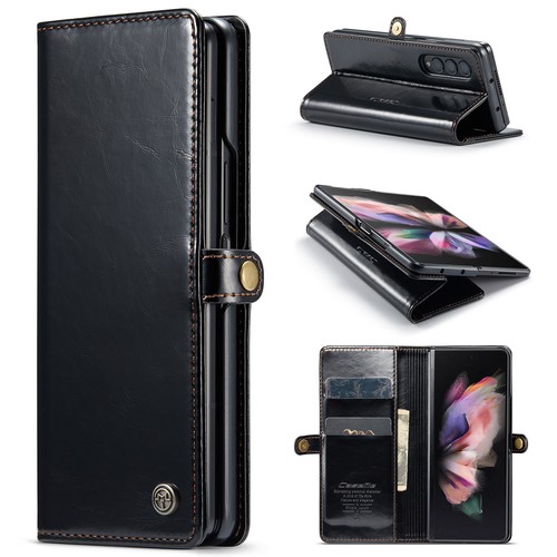 CaseMe Hülle Für Samsung Galaxy Z Fold 5 4 3 Leder Wallet Kartenfach Schutzhülle