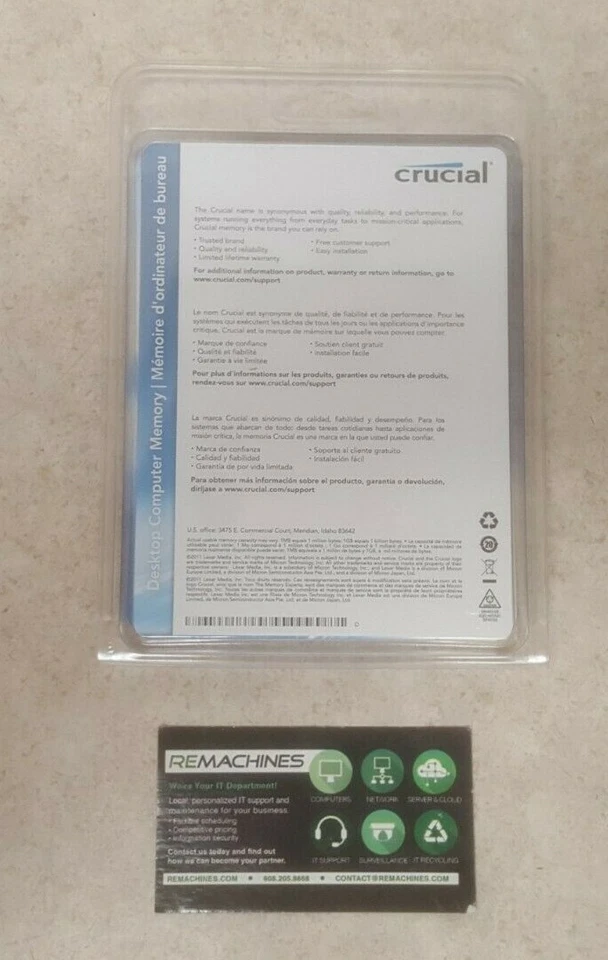 Crucial CT2CP12864AA667 2GB (1GB x 2) DDR2-667MHz Kit NEW IN BOX! SEALED! FS! - Image 4 of 4