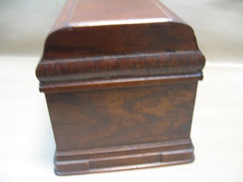 Antique White Fiddle Head Treadle Sewing Machine Parts Coffin Top w/ Logo - Picture 4 of 18