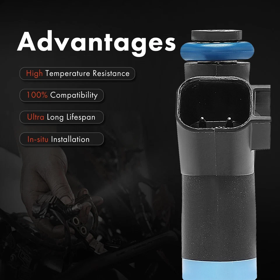 4x Inyector de combustible para Dodge Caliber 08-09 Neon 04-05 Chrysler PT Cruiser L4 2,4 L Foto 4 de 4