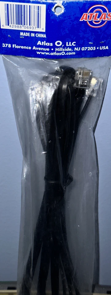 Atlas O Gauge 7' Signal Cable w/ 6-Pin Modular Connectors #6937 NEW - Image 2 of 4