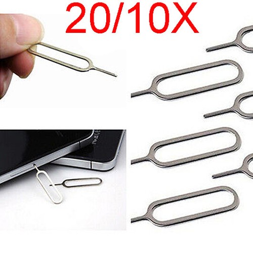 20/10pcs set Sim Card Tray Remover Eject Pin Key Tool for Apple iPhone✿ - Picture 1 of 10