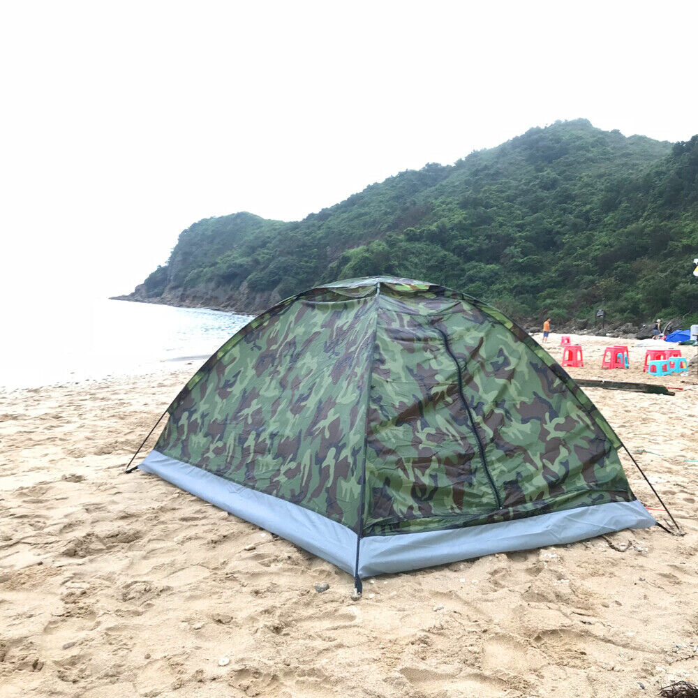 Camping Zelt Campingzelt Outdoor Wasserdicht Camouflage Trekkingzelt 1-2Personen