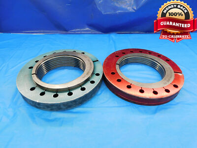 4 3/8 5 STUB ACME THREAD RING GAGES 4.375 5.0 GO NO GO P.D.'S = 4.2983 & 4.2723