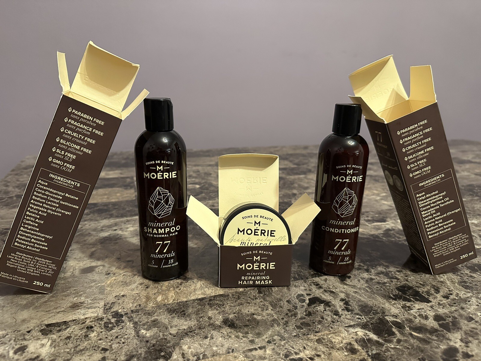 Moerie Hair Growth Set Shampoo, Conditioner, & Mask (3pc) Reverse
