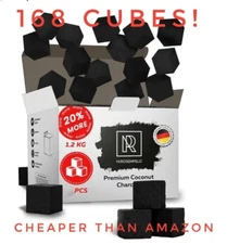 x164 Pcs M. ROSENFELD Premium Hookah Charcoal Hookah Coconut Coals 25mm Cubes