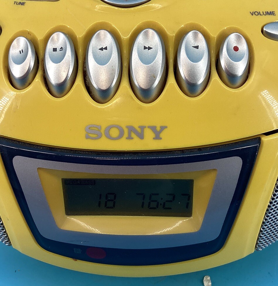 Vintage Sony CFD-E75 CD AM/FM Radio Cassette Boom Box Sphere