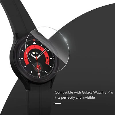 ALFA ACCESSORIES 2x Tempered Glass Screen Protector For Samsung Galaxy Watch 5 Pro 40/44/45mm