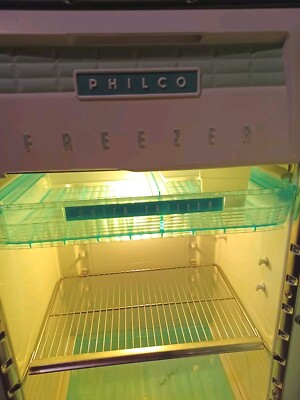 Estate Rare Vintage Working 1950's Philco Refrigerator Turquoise