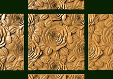 3D STL Model ROSE'S PATTERN for CNC Router Aspire Artcam 3D Printer Carving