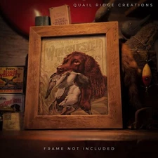 Vintage Winchester Shotgun Shell Box Art Print 8X10 Duck Hunting Dog Wall Decor