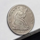 1865 Liberty Seated Half Dollar - XF Details, Cleaned & Scrs (#58257-L)