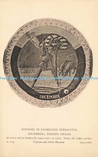 R216982 Roundel in Enamelled Terracotta December Digging Fields Luca Della Robbi