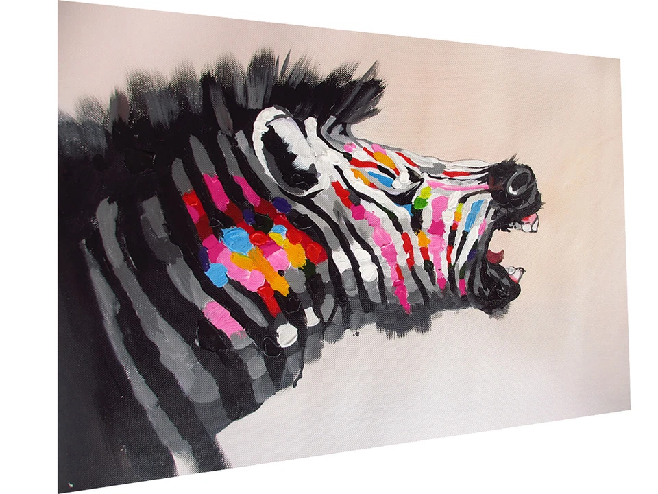 ZEBRA PRINT RAINBOW COLOUR  POSTER SATIN PAPER  FOR FRAME 85cm x55cm - Image 3 of 3