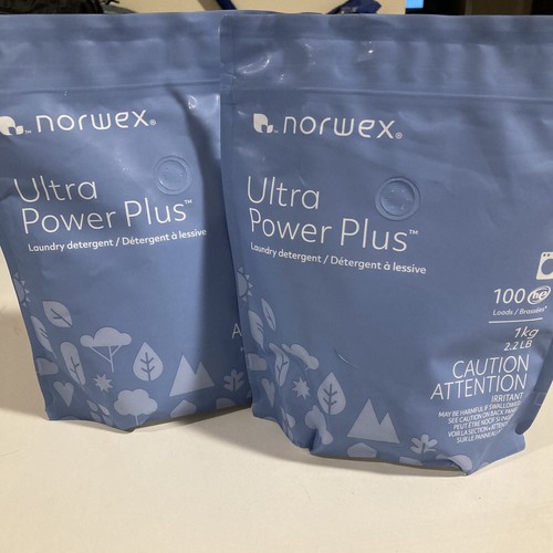 Norwex Laundry Detergent Ultra Power Plus 2 Bags 2.2 lbs Each Septic Safe