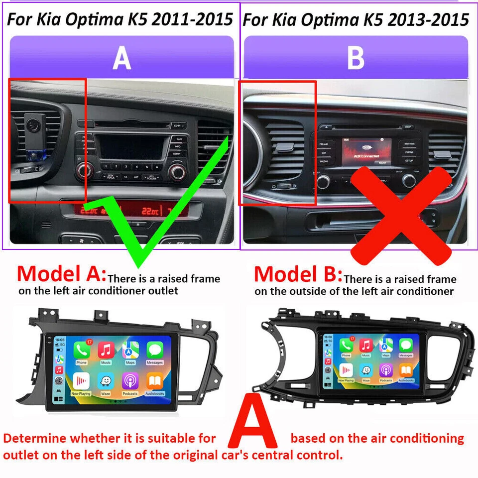 9" 4+64GB Carplay Android Auto Head Unir For Kia Optima 2011-2015 Car Radio GPS - Image 2 of 4