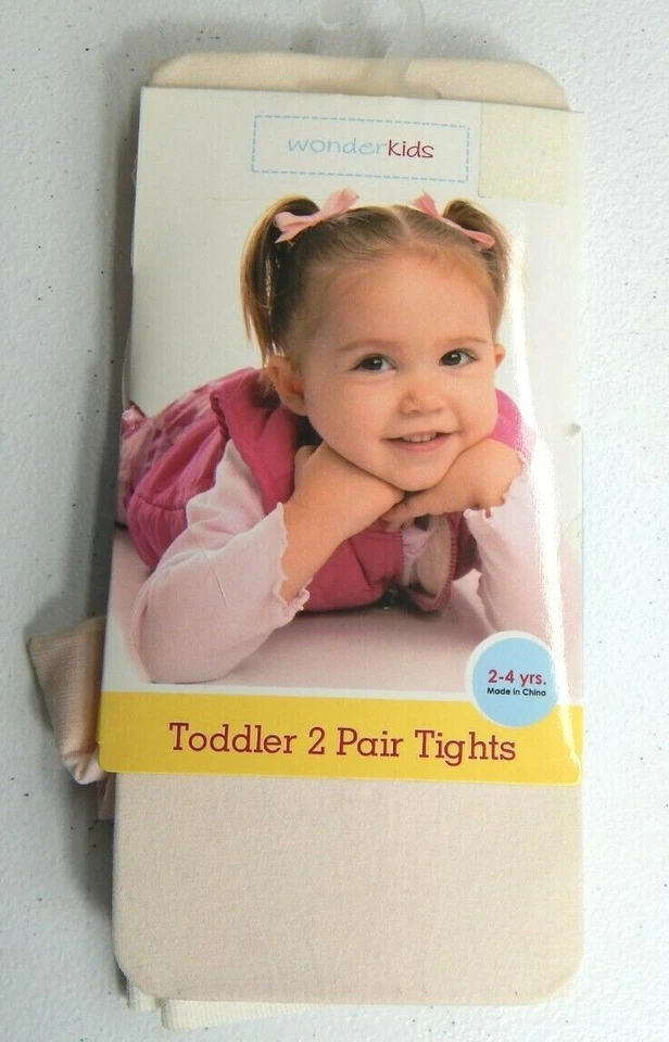 Paquete de 2 pares de medias WonderKids para niñas pequeñas talla 2-4 años lote de 2 Foto 2 de 4