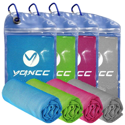 4 Pack Cooling Towels 40"x12" Cool Towel Cold Towel Microfiber Soft Breathabl...
