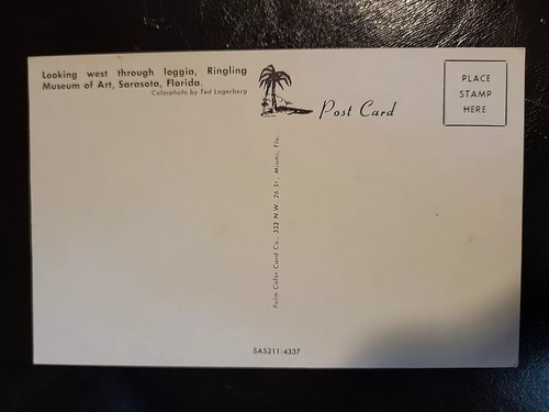 Vintage Postcard - Ringling Museum Of Art, Sarasota, Florida - Picture 2 of 2