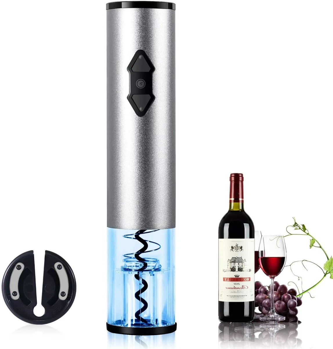 Electric Wine Opener, Automatic Cordless Wine Bottle Opener kit with Foil  Cutter