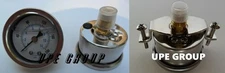 Liquid Filled Pressure Gauge Panel Mount U Clamp  1.5 "face 0-200 back mnt 1/8"
