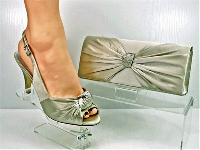 champagne gold shoes and bag