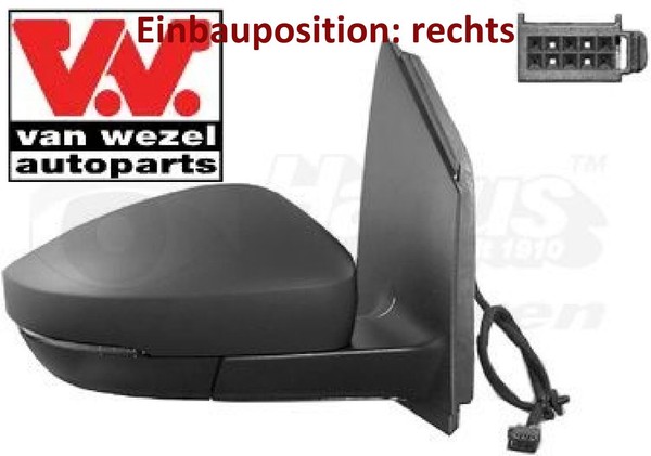 VAN Wezel 5829808 AußEnspiegel Rechts Spiegel AußEn FüR VW-image