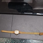 Timex Gold Tone Rectangle Analog Women's Vintage Mesh Band Dress Wristwatch