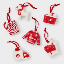 Wondershop 5pc Target Ceramic Christmas Ornam...