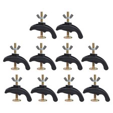 10Pcs CNC Milling Press Plate Clamp Fixture Platen Router  Black 8cm