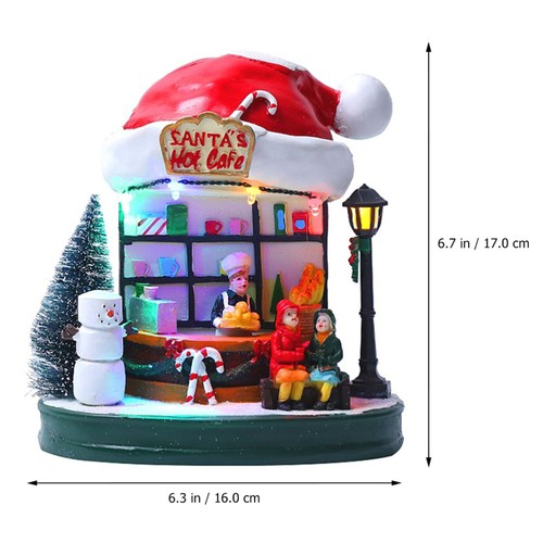 Ornaments Festive Resin House Festival Desktop Decor Xmas Adornment - Picture 11 of 12