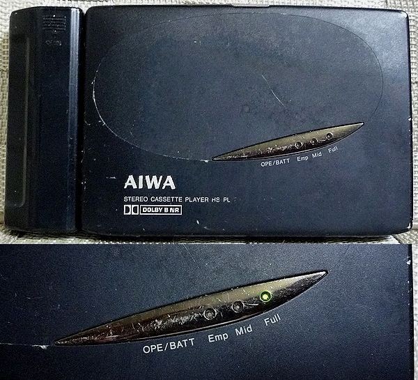 【超美品、ジャンク】 AIWA カセットプレーヤー HS-PL77 AIWA Stereo Cassette Player HS-PL77 Portable Rare Junk Black