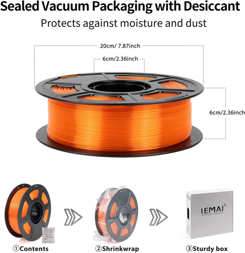 PETG Filament 1.75Mm 1Kg, Transparent Orange PETG 3D Printer Filament, Ideal for - 第 8/12 張圖片