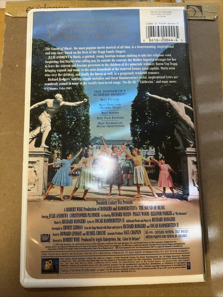The Sound of Music (VHS, 1996, THX Digital Surround Sound Audio) - Image 2 of 3