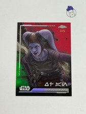 2024 Topps Chrome Star Wars AV-59 Xi an Aurebesh Variations Red Refractors 3/5