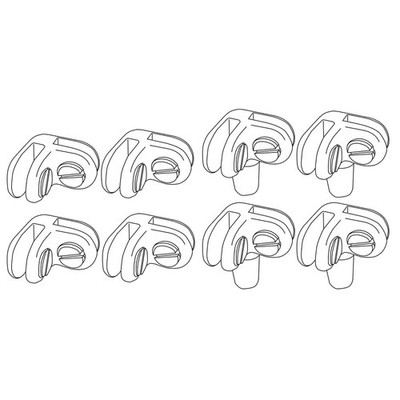 Firegear -Glass Wind Guard Corner Bracket for Outdoor Gas  Firepit (Set of 8)