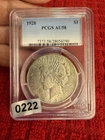 1928 Peace Dollar $1 Silver Coin PCGS AU58 Circulated Business Strike ref#222
