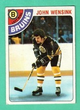(1) JOHN WENSINK 1978-79 TOPPS # 133 BRUINS ROOKIE EX/EX+  CARD (M0887)