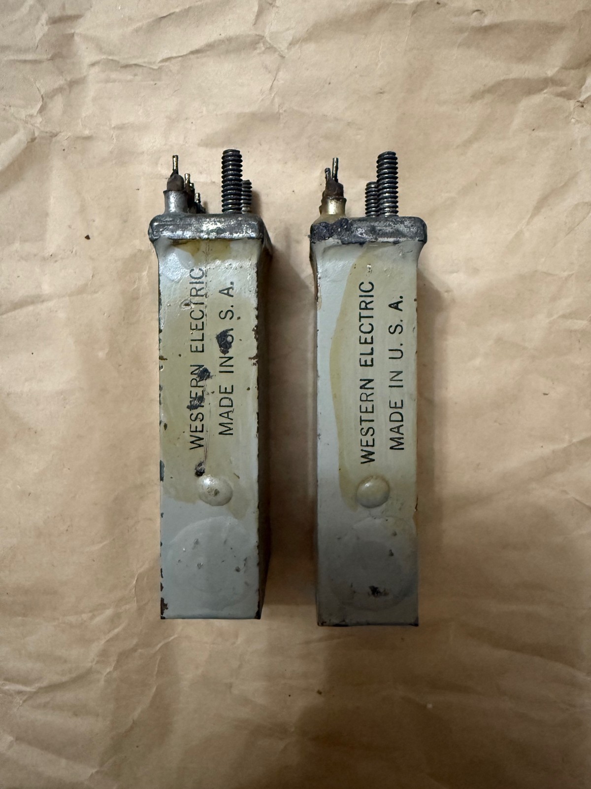1 pair Western Electric 0.1uF+.1MFD .2uF vintage capacitors For 300B.205D #2