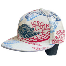 Rare Air Jordan Wing Nike Cap Fitted Hat Size 7 3/8 Beige Embroidere Vintage 90s