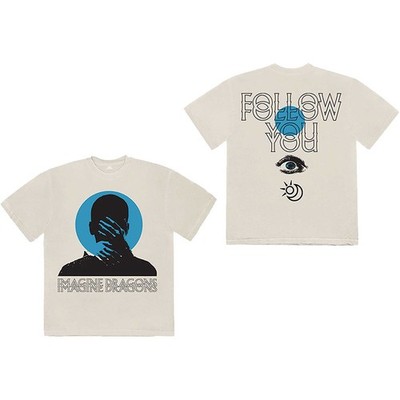 Men's Imagine Dragons Follow You (Back Print) Slim Fit T-shirt Small Natural